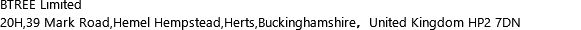 the information of subsidiary corporation in UK